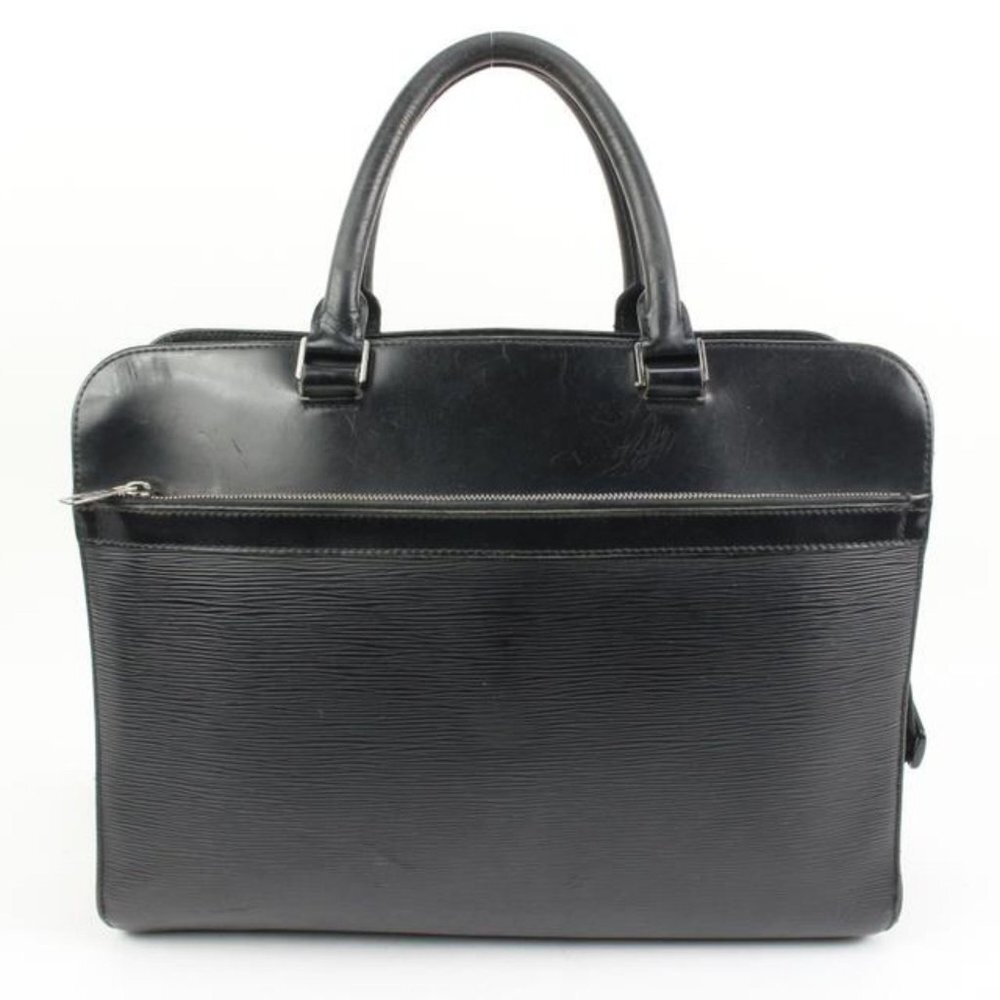 Louis Vuitton Black Epi Leather Noir Basano Messenger 2way Attache 45lk15 - Picture 8 of 12